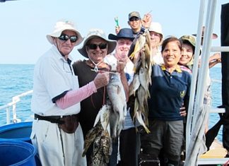 Happy anglers with their catch.
